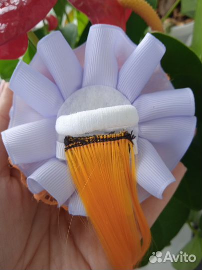 Бантики с прядками(ручной работы)