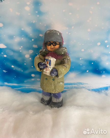 Ватные елочные игрушки