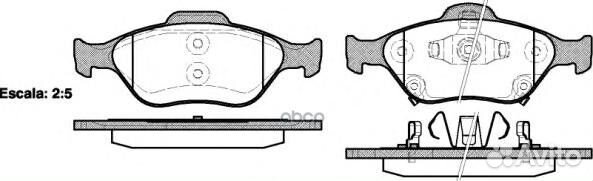 766 12 FDB1890 044650D050 колодки дисковые