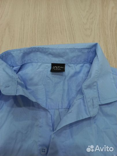 Рубашка школьная голубая 