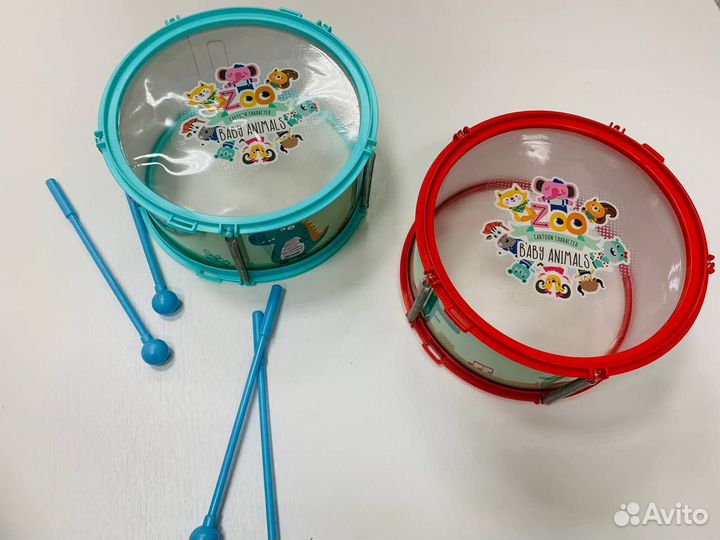 Детский барабан baby animals 20.5х20.5х10.5 см