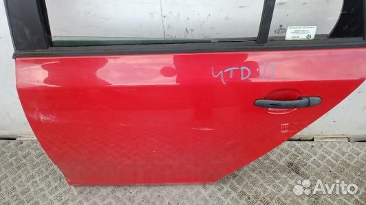 Дверь задняя левая skoda fabia 2 (4TD11FG01)
