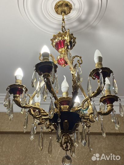 Люстра бронзовая