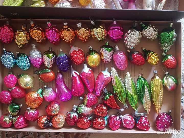 Елочные игрушки СССР овощи-фрукты