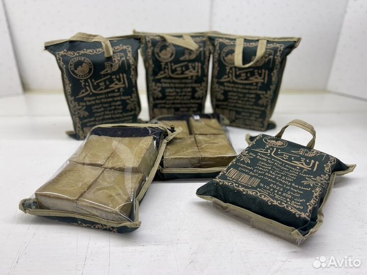 Алеппское мыло Ал нажар 4 штук + мочалка в подарок