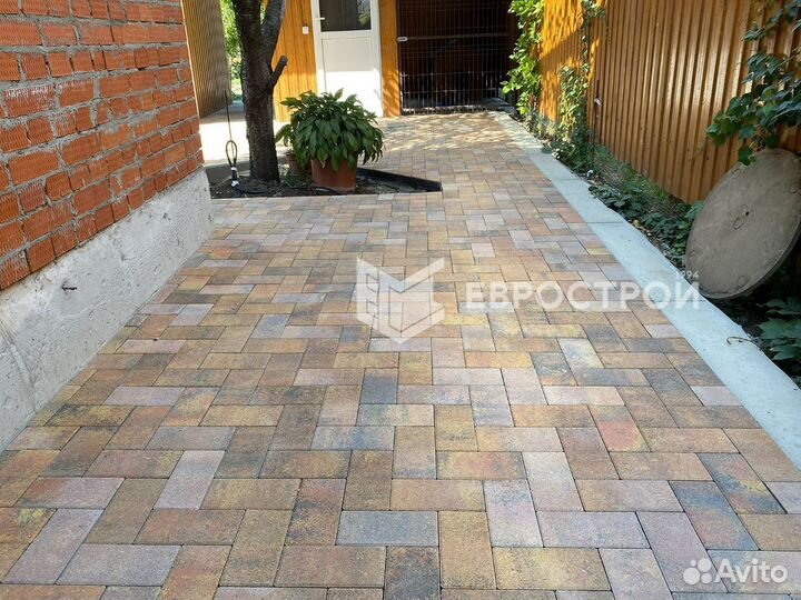 Тротуарная плитка, брусчатка, бордюры