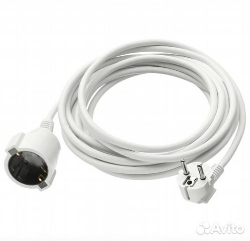 Удлинитель икеа копла, 1 розетка, 5 м, с/з, 16А