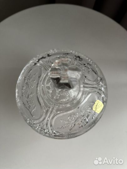 Хрустальная конфетница с крышкой СССР