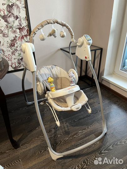 Детские электронные качели Graco Swing Bounce 2в1