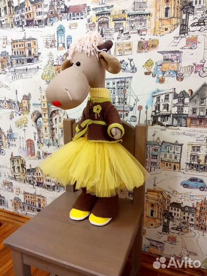 Текстильная кукла Корова