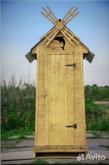 Дачный туалет с декором и установкой CBJ