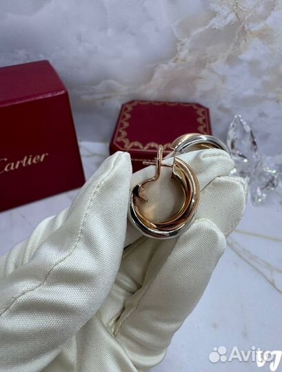 Серьги Cartier trinit