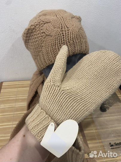 Шапка шарф вязанные зима Snapp