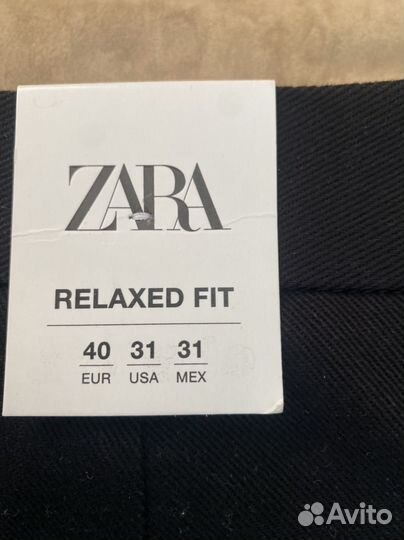 Zara мужские брюки 40размер 31амер
