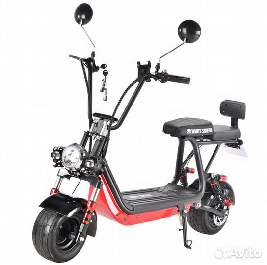 Электроскутер white siberia mini R 1200W black