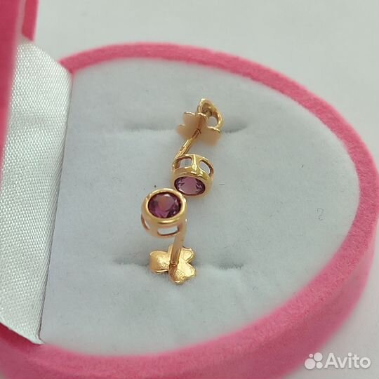 Золотые серьги гвоздики 585/1,000 Кп24 (124436)