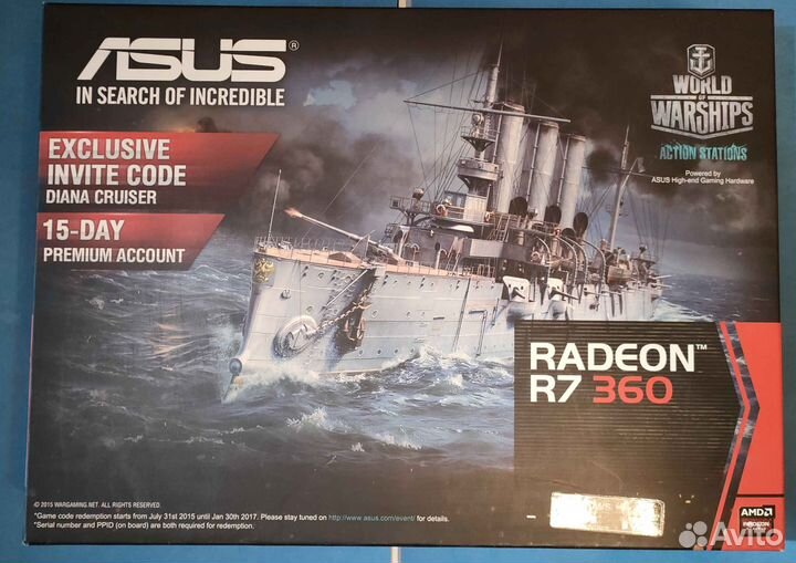 Видеокарта Asus Radeon R7 360 2gb