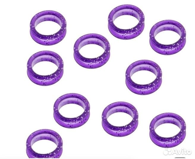 Кольца силиконовые для ножниц фиолетовые (пара)