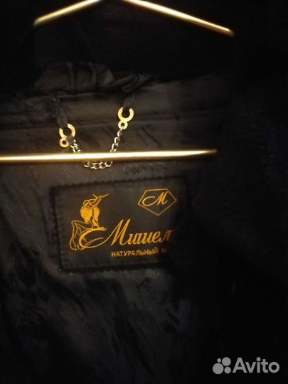 Шуба из стриженной нутрии с норкой