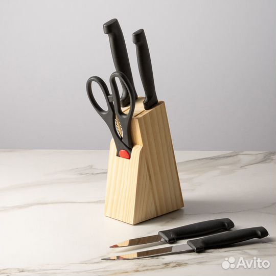 Набор ножей на подставке 6 пр