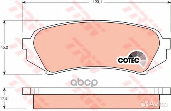 Колодки тормозные дисковые зад GDB3198 TRW