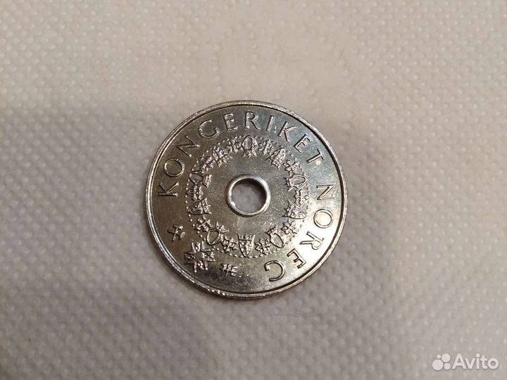 Монета 5 норвежских крон, 1999 г