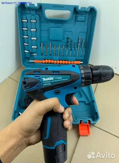 Шуруповерт makita 18v с набором (Арт.57539)