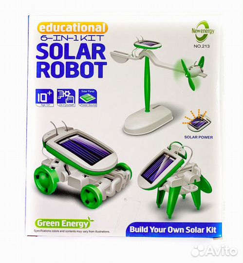 Конструктор Solar Robot Kits набор 6 в 1
