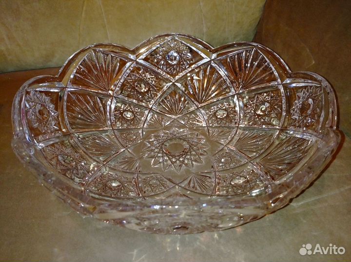 Блюдо-ваза хрусталь СССР
