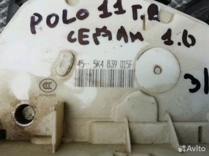 Замок дверной передний задний Volkswagen Polo Seda