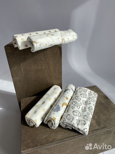 Набор пеленок текстильных 5шт 110х75