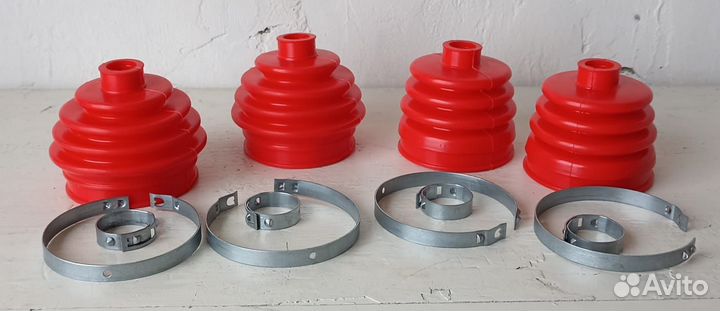 Пыльники ваз, силикон 4шт.+хомуты