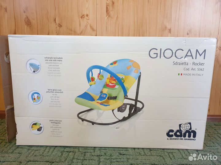 Шезлонг качель CAM Giocam кролик новый