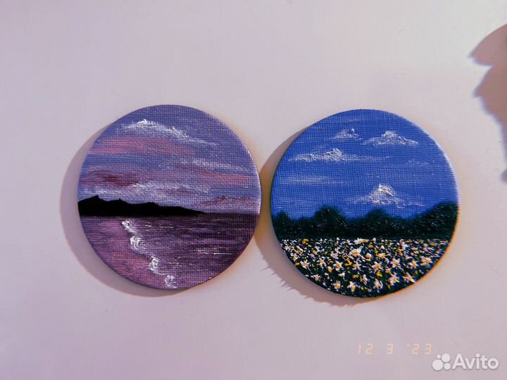 Холсты-магниты маслом ручной работы