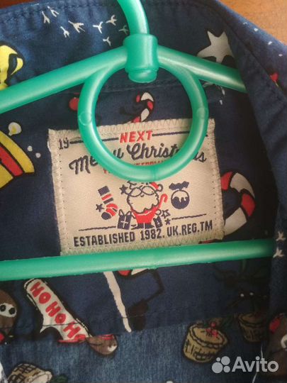 Рубашка детская новогодняя 98