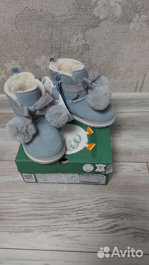 Сапоги зимние новые натуральные Tombi р-р21