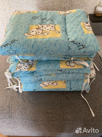 Бортики в детскую кроватку 12 подушек