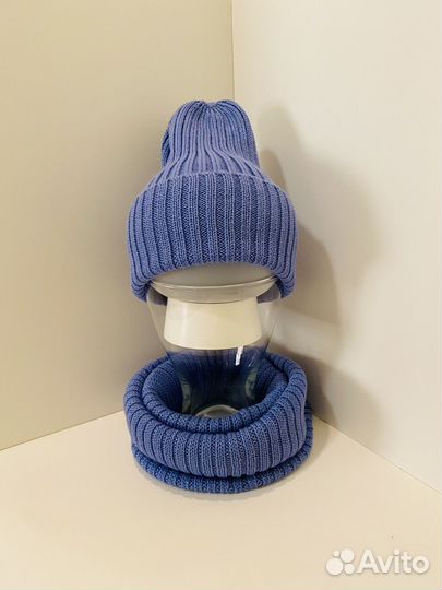 Шапка вязаная, снуд
