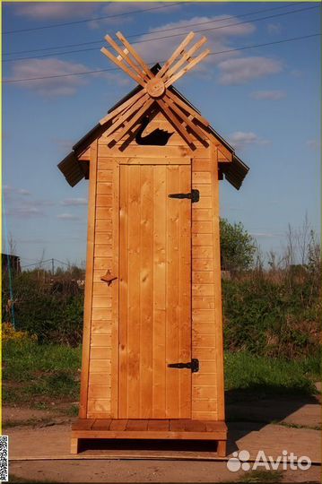 Дачный туалет деревянный HME561