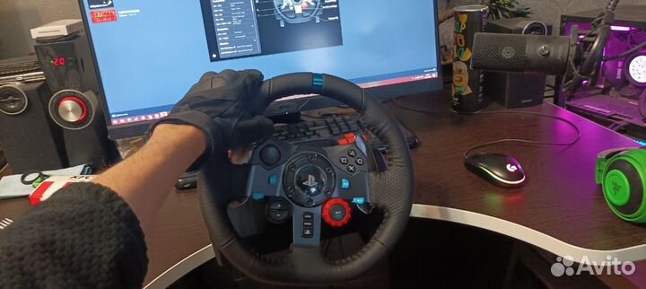 Игровой руль Logitech Driving Force G29 + педаль +