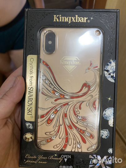 Чехол на iPhone 10 с кристаллами Svarovsky