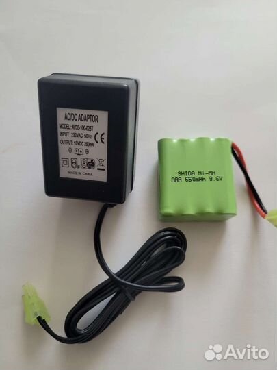 Аккумулятор Ni-MH 650мАч 9.6В + блок питания