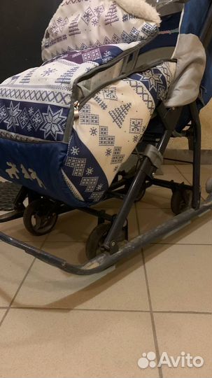 Детские санки коляска