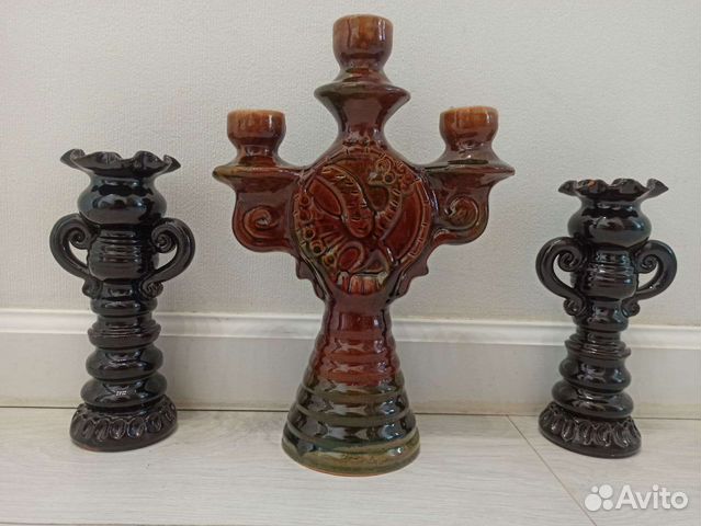 Фарфоровые подсвечники и канделябр