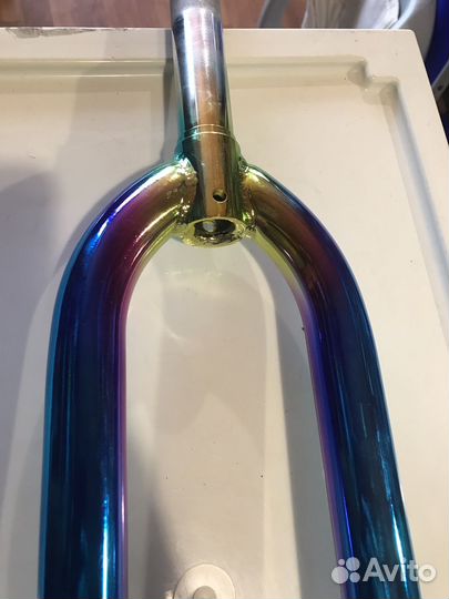 Вилка для BMX неохром