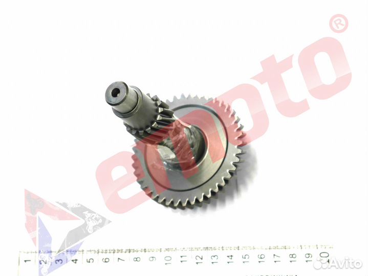 Вал редуктора промежуточный (L116mm) с шестерней
