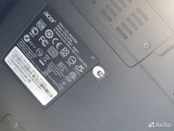 Ноутбук Acer aspire 5742 series pew71