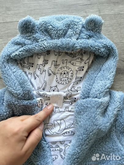 Плюшевый комбинезон мишка 68