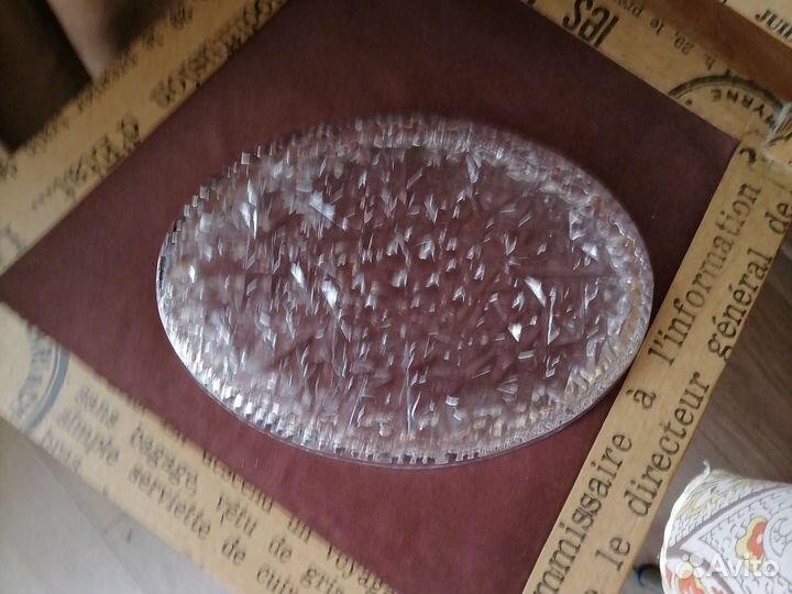 Поднос блюдо хрусталь СССР
