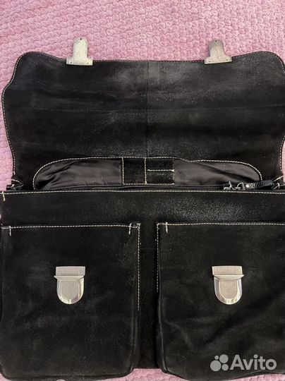 Мужской кожаный портфель бу balmain оригинал